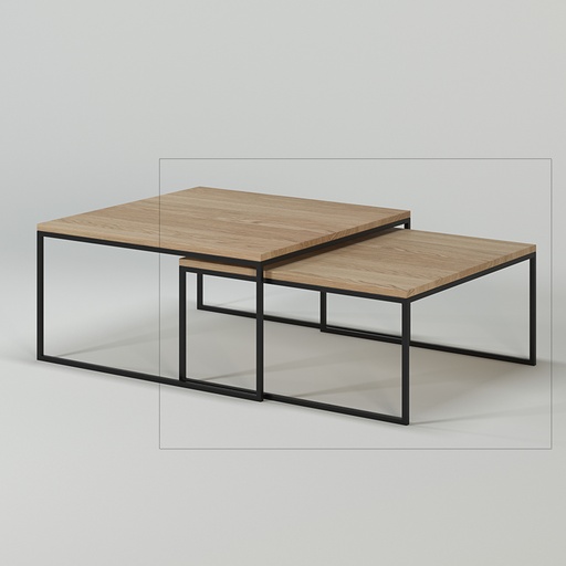 KAS0303-GB / CoffeeTable Gigogne Iron (74x74x35)