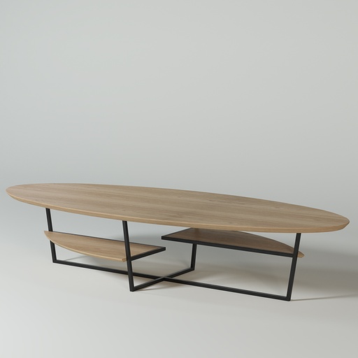 KAS0321-3 / Coffee Table Ellipse Iron (180x72x35)