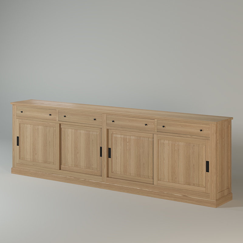 KAS0403-3 / Dresser 4 tiroirs - 4 portes Nantes (300x49x95)