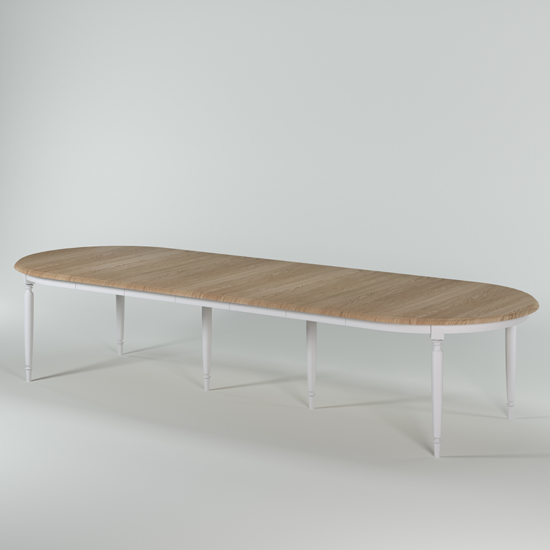 KAS0502-4 / Table Ovale New Rio 5 Rallonges (170->370 x130x77)