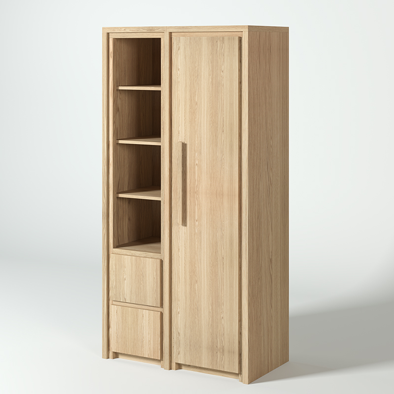 KAS0205-1P1C / Wardrobe Corfou - 1 Porte - 1 Colonne (104x55x210)