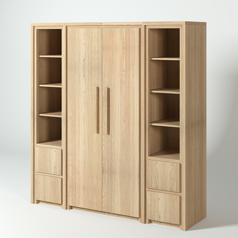 KAS0205-2P2C / Wardrobe Corfou - 2 Portes - 2 Colonne (197x55x210)